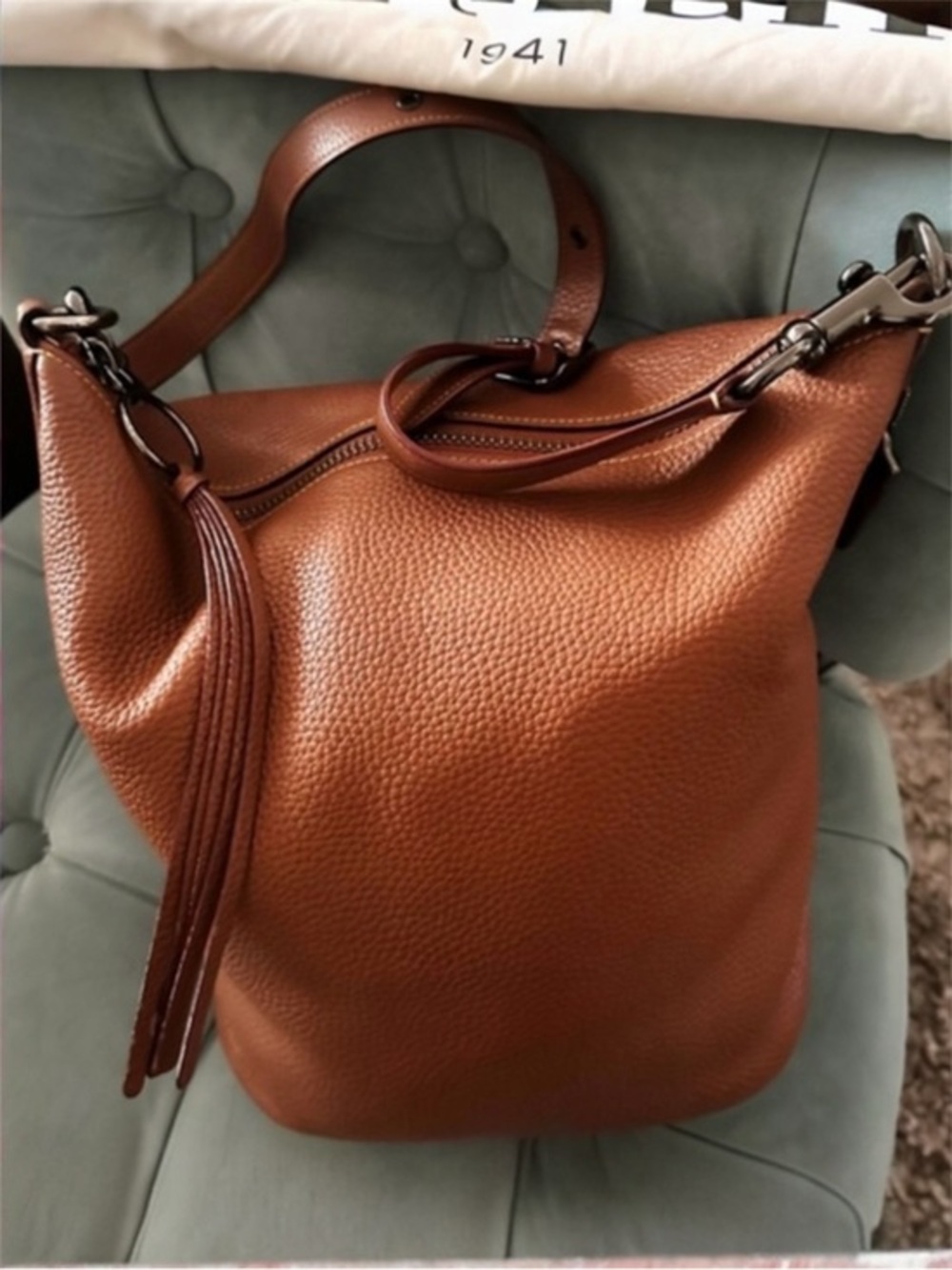 COACH 1941 SADDLE BAG LARGE HOBO DUFFLE BAG 29257